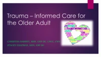 Trauma-Informed Care for the Older Adult icon