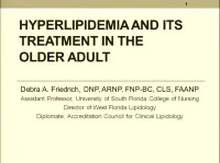 Hyperlipidemia and Its Treatment in the Older Adult icon