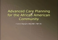 Advanced Care Planning in the Elderly African-American Woman icon