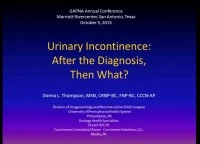 In-Depth Focus Session - Urinary Incontinence: After the Diagnosis, Then What? icon