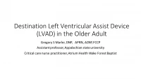 Destination Left Ventricular Assist Device (LVAD) in the Older Adult icon