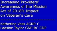 Increasing Providers’ Awareness of the Mission Act of 2018’s Impact on Veteran’s Care icon