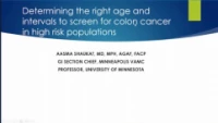 Determining the right age and intervals to screen for colon cancer in high risk populations icon