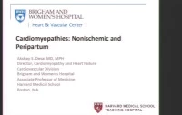 Cardiomyopathies II: Nonischemic and Per partum icon