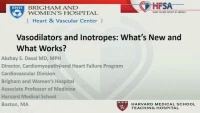 Vasodilators & Inotropes: What's New and What Works icon