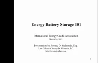 IECA Webinar: Battery Storage 101 icon
