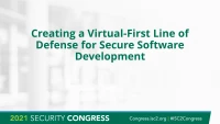 Creating a virtual first line of defence for secure software development icon