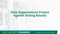 Help Organizations Protect against Doxing Attacks icon