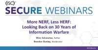 SECURE Webinar | More NERF, Less HERF: Looking back on 30 years of Information Warfare with Winn Schwartau icon