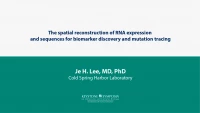 The spatial reconstruction of RNA expression and sequences for biomarker discovery and mutation tracing icon