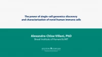 The power of single-cell genomics: discovery and characterization of novel human immune cells icon