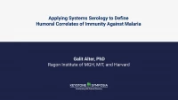 Applying Systems Serology to Define Humoral Correlates of Immunity Against Malaria icon