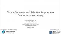 Tumor Genomics and Selective Response to Cancer Immunotherapy icon