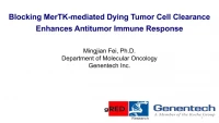 Short Talk: Blocking Dying Tumor Cell Clearance Enhances Antitumor Immune Response icon