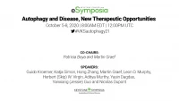 Autophagy and Disease, New Therapeutic Opportunities icon