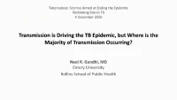 Transmission is Driving the TB Epidemic, but Where Is the Majority of Transmission Occurring? icon