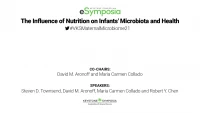 [Maternal Microbiome] The Influence of Nutrition on Infants' Microbiota and Health icon