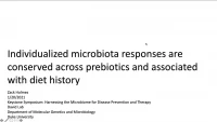 Short Talk: Individualized Microbiota Responses Are Conserved across Prebiotics and Associated with Diet History icon