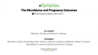 [Maternal Microbiome] The Microbiome and Pregnancy Outcomes icon