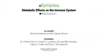Metabolic Effects on the Immune System icon