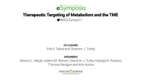 Therapeutic Targeting of Metabolism and the TME icon