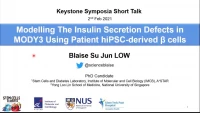 Short Talk: Modeling the Insulin Secretion Defects in MODY3 using Patient hIPSC-derived Beta Cells icon