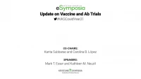 Update on Vaccine and Ab Trials icon