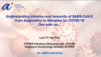 Infection and Immunity of SARS-CoV-2 Infections: Diagnostics and Therapies for COVID-19 icon