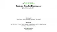 Sleep and Circadian Disturbances icon