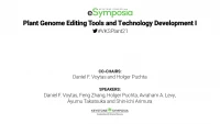 Plant Genome Editing Tools and Technology Development I icon