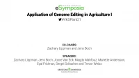 Application of Genome Editing in Agriculture I icon
