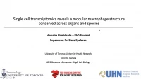 Short Talk: Single Cell Transcriptomics Reveals a Modular Macrophage Structure Conserved Across Organs and Species icon