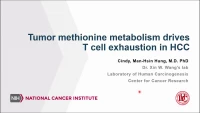 Short Talk: Tumor Methionine Metabolism Drives T-Cell Exhaustion in Hepatocellular Carcinoma icon