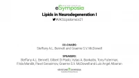 Lipids in Neurodegeneration I icon
