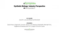 Synthetic Biology: Industry Perspective icon