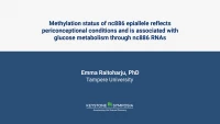 Methylation status of nc886 epiallele reflects periconceptional conditions and is associated with glucose metabolism through nc886 RNAs icon
