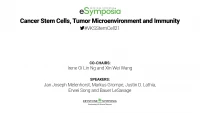 Cancer Stem Cells, Tumor Microenvironment and Immunity icon