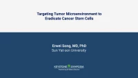 Targeting Tumor Microenvironment to Eradicate Cancer Stem Cells icon
