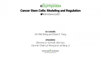 Cancer Stem Cells: Modeling and Regulation icon