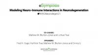 Modeling Neuro-Immune Interactions in Neurodegeneration icon
