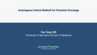 Autologous culture method for precision medicine icon
