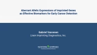 Aberrant Allelic Expressions of Imprinted Genes as Effective Biomarkers for Early Cancer Detection icon