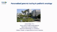 Personalized Genomic Testing in Pediatric Oncology icon
