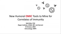 New Humoral OMIC Tools to Mine for Correlates of Immunity icon