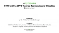 COVID and Pan COVID Vaccines: Technologies and Criticalities icon