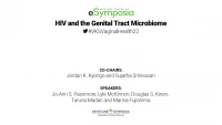 HIV and the Genital Tract Microbiome icon