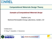 Tutorial NN - Materials by Design - New Materials Discovery by Inverting Conventional Approaches<br />Part 2: Computational Materials Design Theory icon