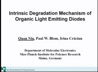 Intrinsic Degradation Mechanism of Organic Light Emitting Diodes icon