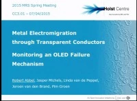 Metal Electromigration through Transparent Conductors - Monitoring an OLED Failure Mechanism icon