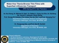 Water-Free Titania-Bronze Thin Films with Superfast Lithium Ion Transport icon
